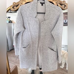 Express Open-Front Light Gray Women's Coatigan